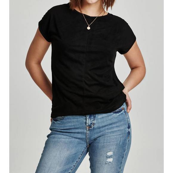 Rose Smoke Lacey suede dolman sleeve 3645